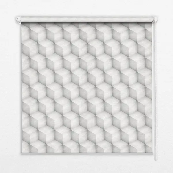 Fensterrollo für den Innenbereich mit 3D-Würfel-Design