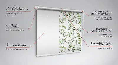 Rollo Fenster mit Motiv grüne Zweige
