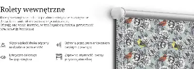 Fensterrollo mit Blumenmotiv