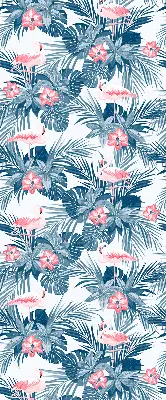 Fensterrollo für den Innenbereich mit tropischem Pflanzen und Flamingos Motiv