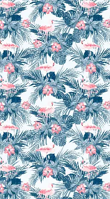 Fensterrollo für den Innenbereich mit tropischem Pflanzen und Flamingos Motiv