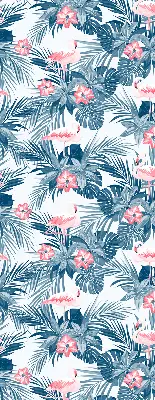 Fensterrollo für den Innenbereich mit tropischem Pflanzen und Flamingos Motiv