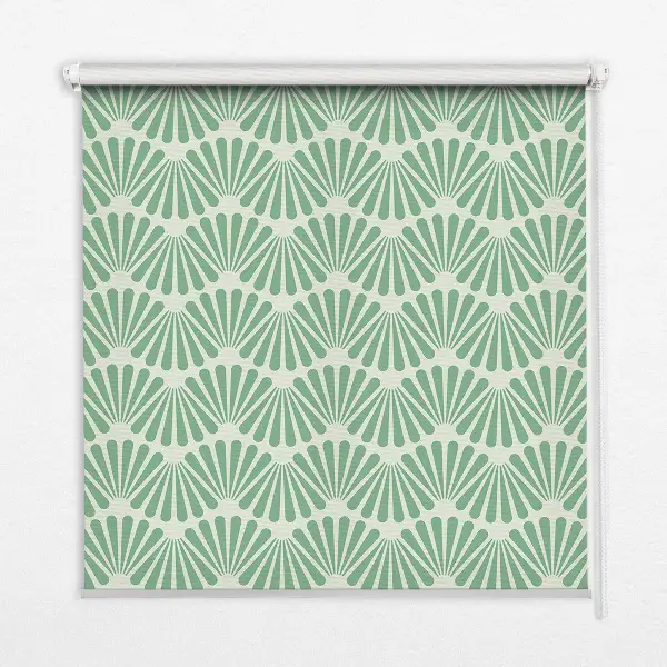Fensterrollo im Design Grüner Slalom