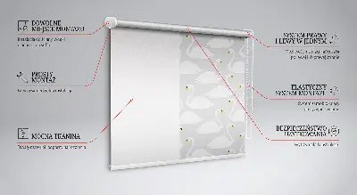 Rollo Fenster mit Motiv Schwäne