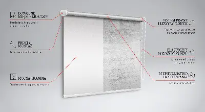 Fensterrollo für den Innenbereich mit grauer Textur