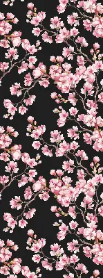 Fensterrollo für den Innenbereich mit Motiv von Blüten am Baum
