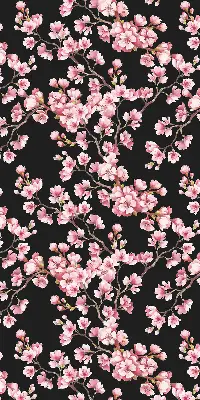 Fensterrollo für den Innenbereich mit Motiv von Blüten am Baum