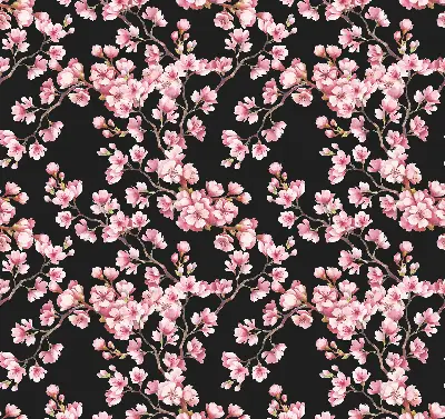 Fensterrollo für den Innenbereich mit Motiv von Blüten am Baum