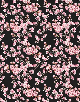 Fensterrollo für den Innenbereich mit Motiv von Blüten am Baum