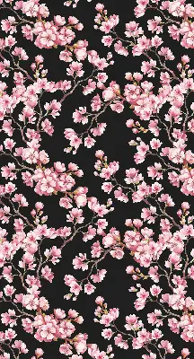 Fensterrollo für den Innenbereich mit Motiv von Blüten am Baum