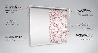 Rollo Fenster mit Motiv einer rosa Lilie