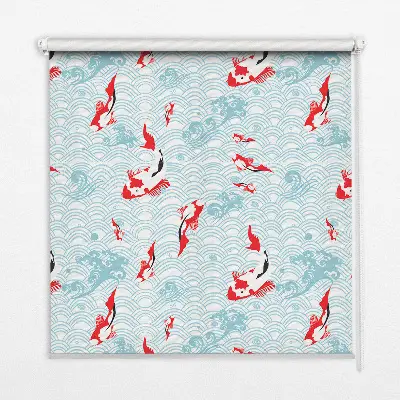 Fensterrollo mit Motiv Fische im Wasser