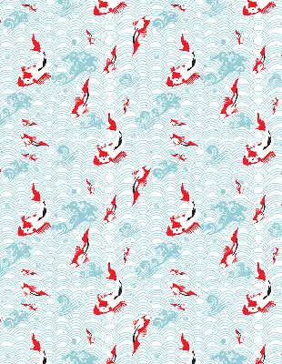 Fensterrollo mit Motiv Fische im Wasser