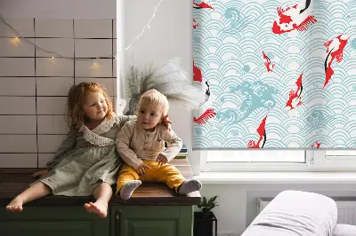 Fensterrollo mit Motiv Fische im Wasser
