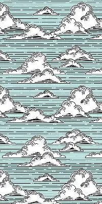 Fensterrollo für innen mit Wolkenmotiv