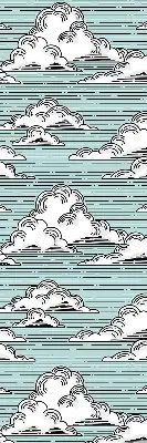 Fensterrollo für innen mit Wolkenmotiv