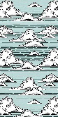Fensterrollo für innen mit Wolkenmotiv