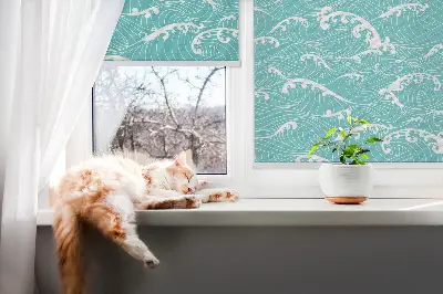 Fensterrollo in wellenoptik