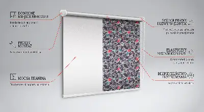 Fensterrollo in der Ausführung Muster