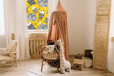 Fensterrollo mit Vogelmotiv für den Innenbereich