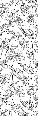 Rollo mit Motiv gezeichnete Blumen