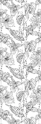 Rollo mit Motiv gezeichnete Blumen
