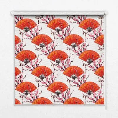 Fensterrollo in der Farbe Rot