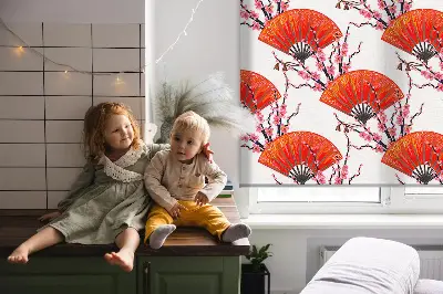 Fensterrollo in der Farbe Rot