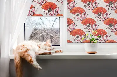 Fensterrollo in der Farbe Rot