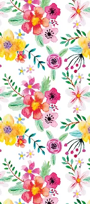 Fensterrollo mit Motiv gemalte Blumen für den Innenbereich