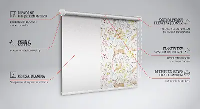 Rollo Fenster mit Hirsch und Reh Motiv