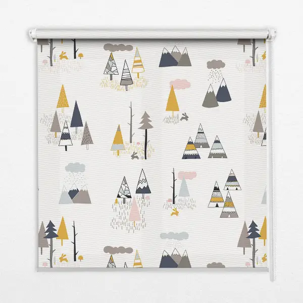 Rollo für Fenster im Design Jahreszeiten