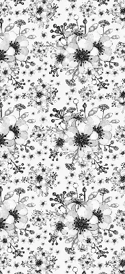 Fensterrollo mit Motiv einer gezeichneten Blume
