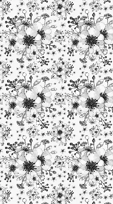 Fensterrollo mit Motiv einer gezeichneten Blume
