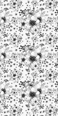 Fensterrollo mit Motiv einer gezeichneten Blume