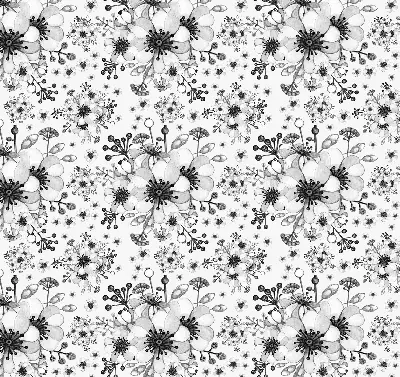 Fensterrollo mit Motiv einer gezeichneten Blume