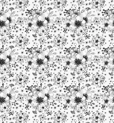 Fensterrollo mit Motiv einer gezeichneten Blume