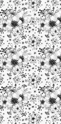 Fensterrollo mit Motiv einer gezeichneten Blume