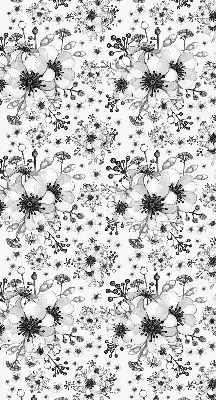 Fensterrollo mit Motiv einer gezeichneten Blume