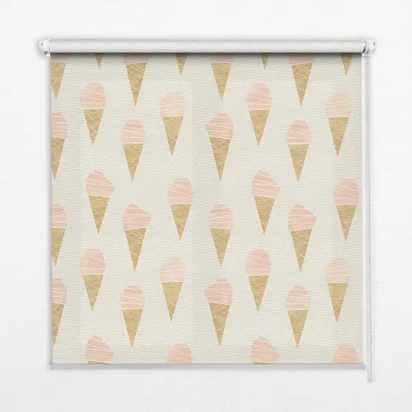 Fensterrollo für den Innenbereich mit Eiscreme Motiv