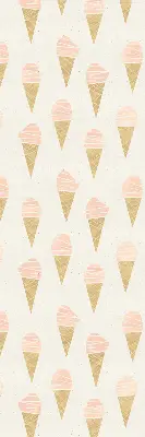 Fensterrollo für den Innenbereich mit Eiscreme Motiv