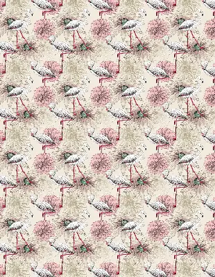 Rollo in der Farbe Weiße Flamingos