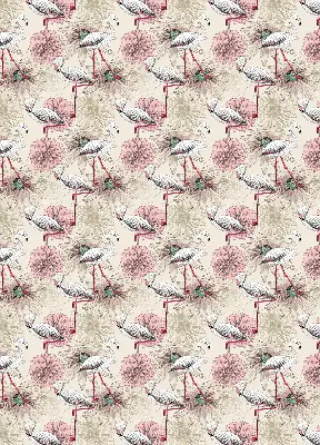 Rollo in der Farbe Weiße Flamingos