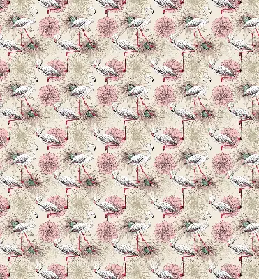 Rollo in der Farbe Weiße Flamingos