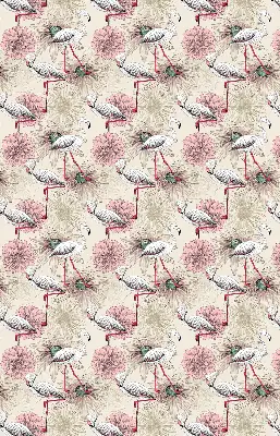 Rollo in der Farbe Weiße Flamingos
