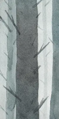 Fensterrollo mit Baummotiv