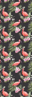 Fensterrollo für den Innenbereich mit Flamingos auf Pflanzen Motiv
