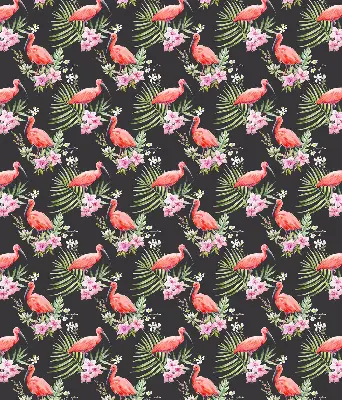 Fensterrollo für den Innenbereich mit Flamingos auf Pflanzen Motiv