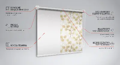 Fensterrollo mit Motiv gelber Zweige