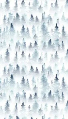 Fensterrollo für den Innenbereich mit einem Motiv von Wald im Nebel